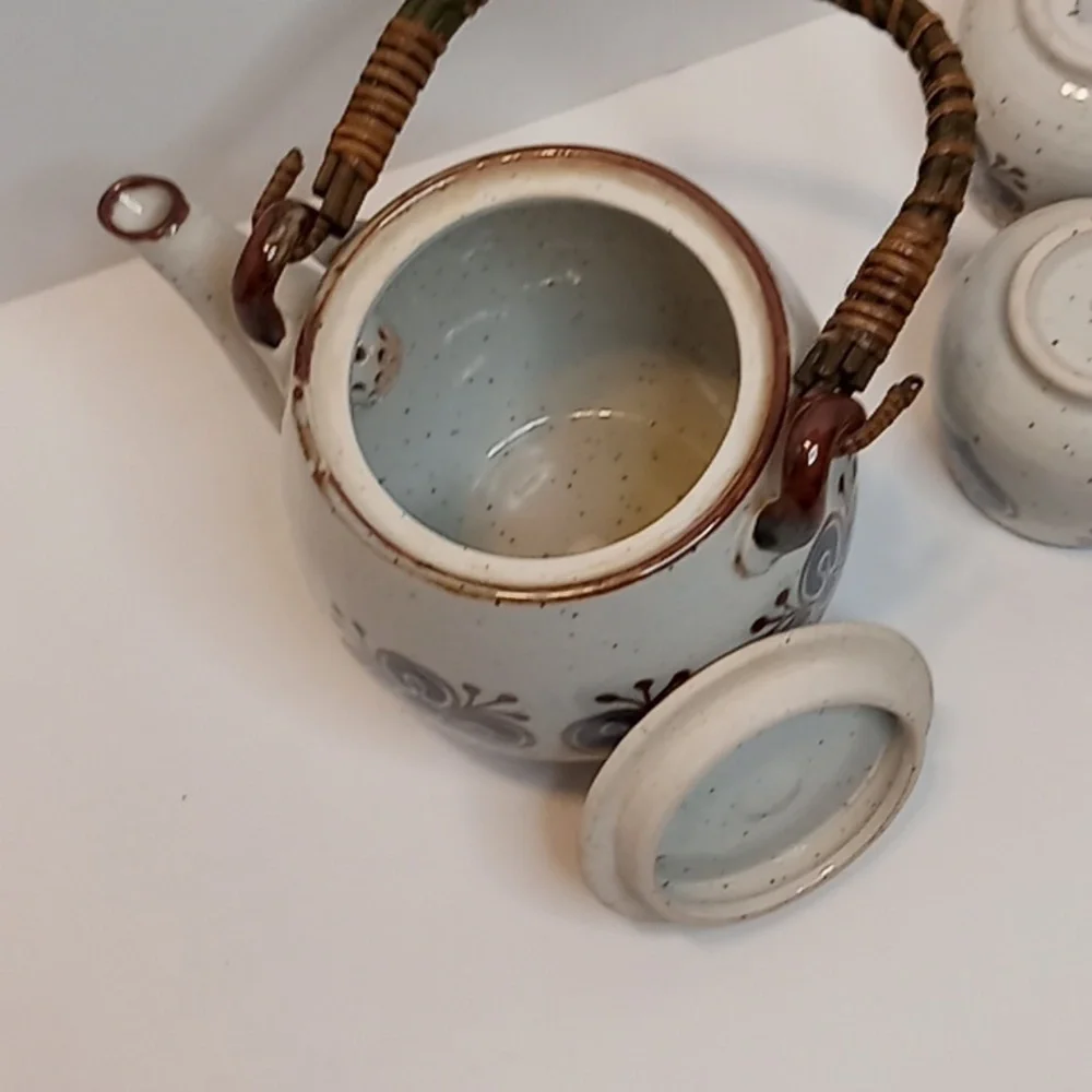 Cottagecore Vintage Handcrafted Otagiri Original Japanese Teapot With Six Cups